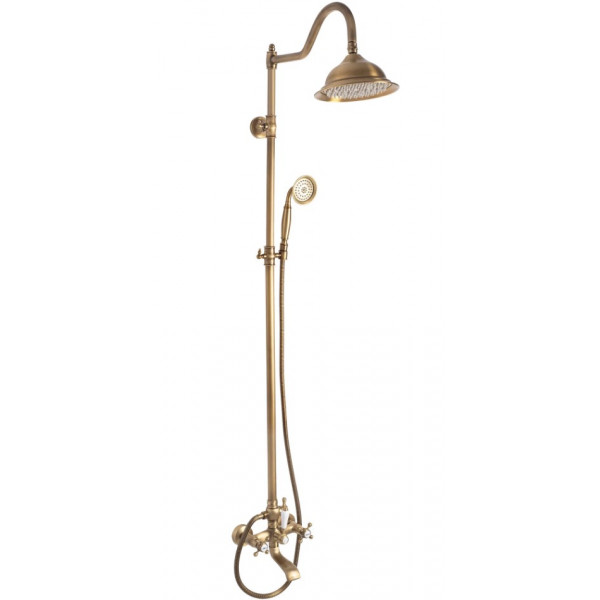 Душовий гарнітур REA BERGAMO ANTIQUE BRONZE з виливом