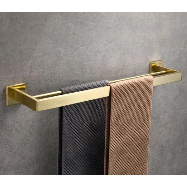 Вішалка подвійна для рушника REA ERLO 02 BRUSHED GOLD