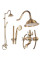 Душовий гарнітур REA BERGAMO ANTIQUE BRONZE з виливом