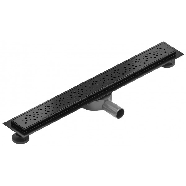 Трап для душу MEXEN FLAT 60 M12 BLACK 360 ° чорний
