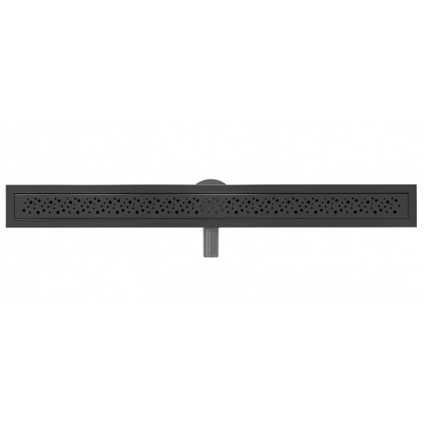 Трап для душу MEXEN FLAT 90 M12 BLACK 360° чорний