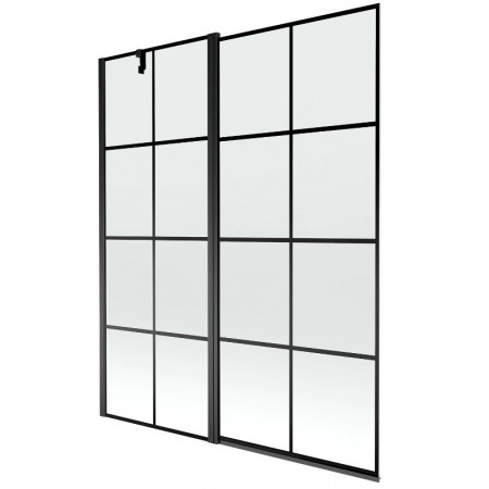 Шторка для ванни MEXEN FLIP-2 140 BLACK рухома