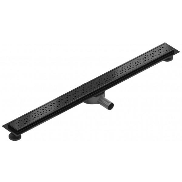 Трап для душу MEXEN FLAT 90 M12 BLACK 360° чорний
