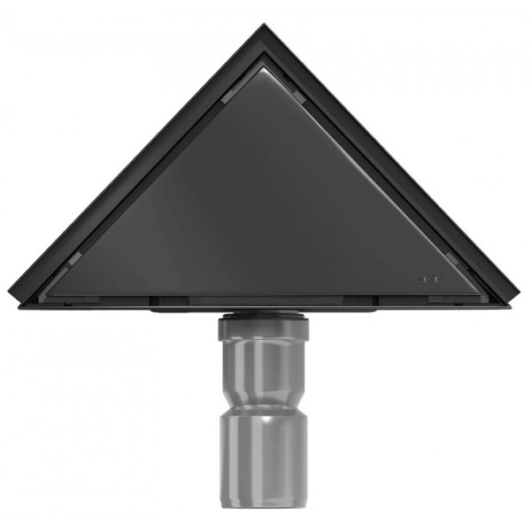Трап для душу MEXEN FLAT 20x20 BLACK чорний кутовий *