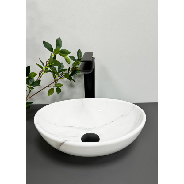 Умивальник (раковина) VBI PARMA S MARBLE NATURE GLOSSY накладний