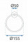 Рушникотримувач кільце REA 332915A MIST 05 BLACK