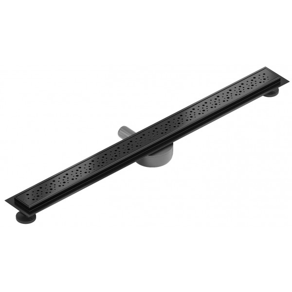 Трап для душу MEXEN FLAT 90 M12 BLACK 360° чорний