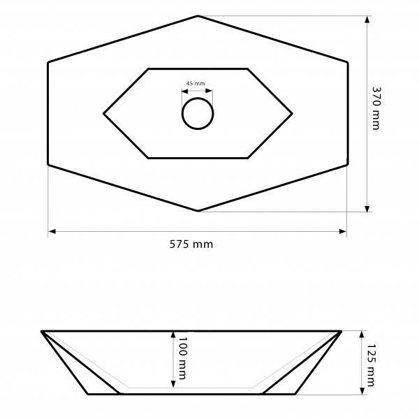 Умивальник (раковина) VBI VENEZIA S MARBLE BLACK MATT накладний