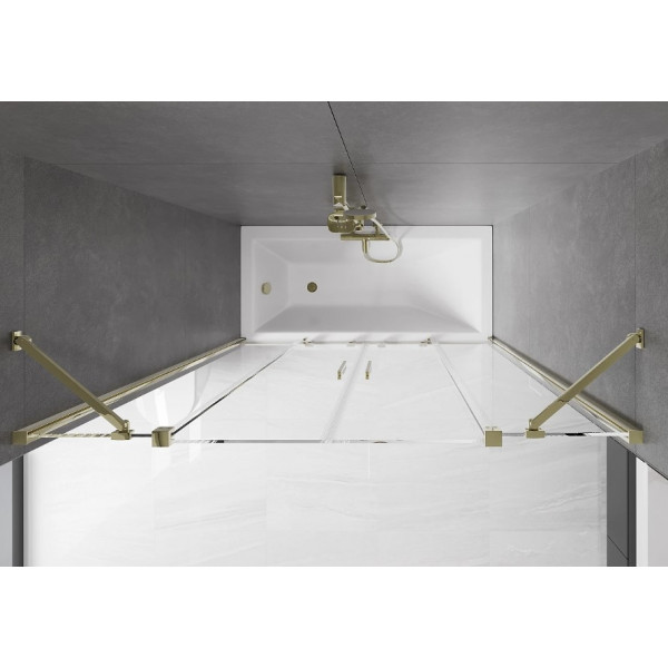 Шторка для ванни MEXEN VELAR DUO 160 GOLD розсувна