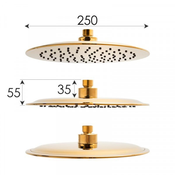 Душевой гарнитур YOKA OMAN 25 THERM GOLD *