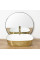Умывальник (раковина) REA FLORIA BRUSHED GOLD WHITE накладной *