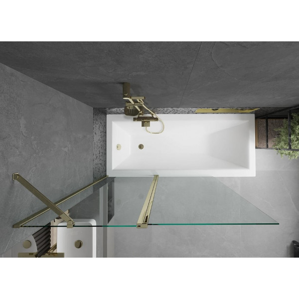 Шторка для ванни MEXEN FLIP 120 GOLD рухома