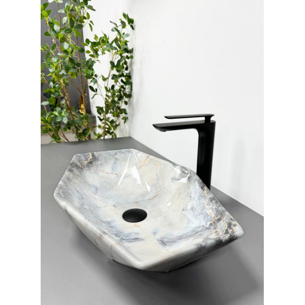 Умивальник (раковина) VBI VENEZIA S GRANIT GLOSSY накладний