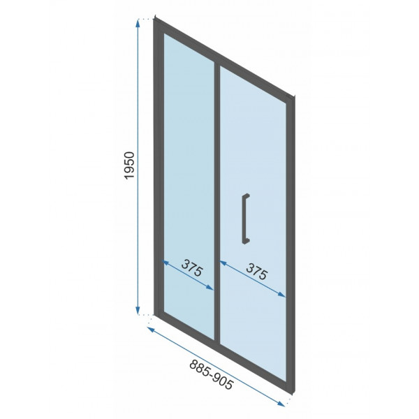 Душова кабіна REA RAPID FOLD 90х80 BLACK
