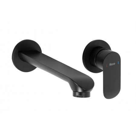 Смеситель для раковины (умывальника) REA HYPER BLACK + BOX скрытого монтажа *