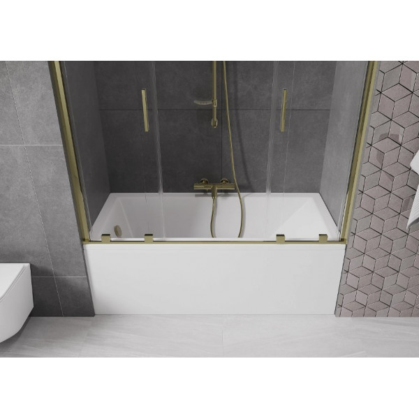 Шторка для ванни MEXEN VELAR DUO 150 GOLD розсувна