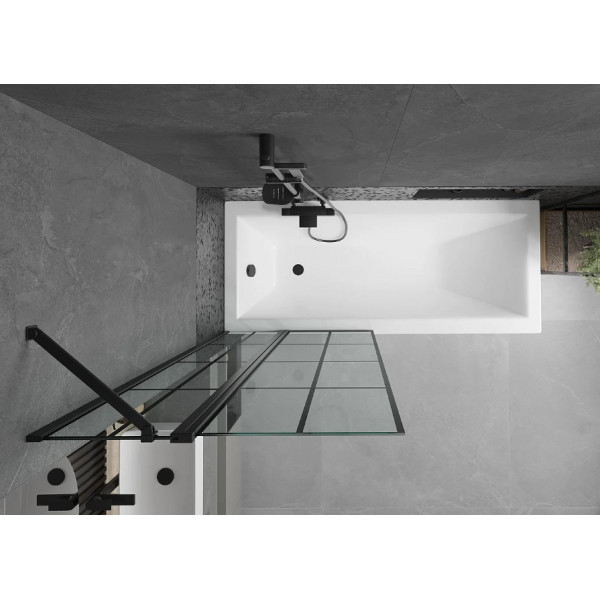 Шторка для ванни MEXEN FLIP-2 80 BLACK