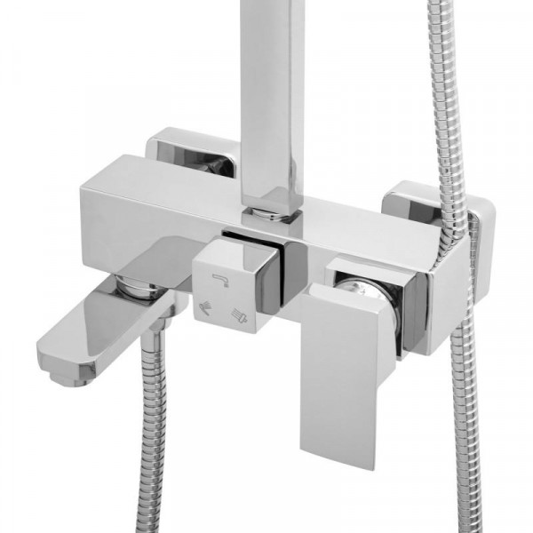Душевой гарнитур YOKA CUBE 25 CHROME с изливом *