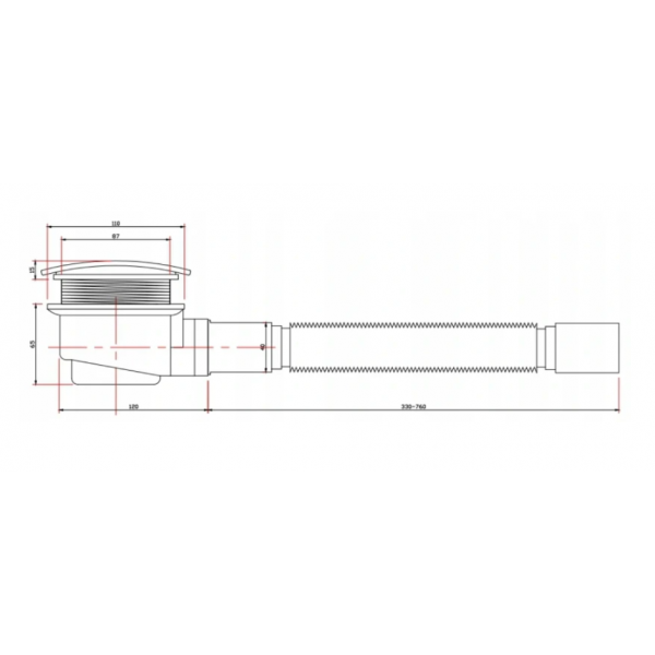 Душовий піддон MEXEN FLAT 110x70 WHITE