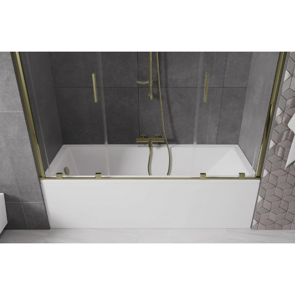 Шторка для ванни MEXEN VELAR DUO 180 GOLD розсувна