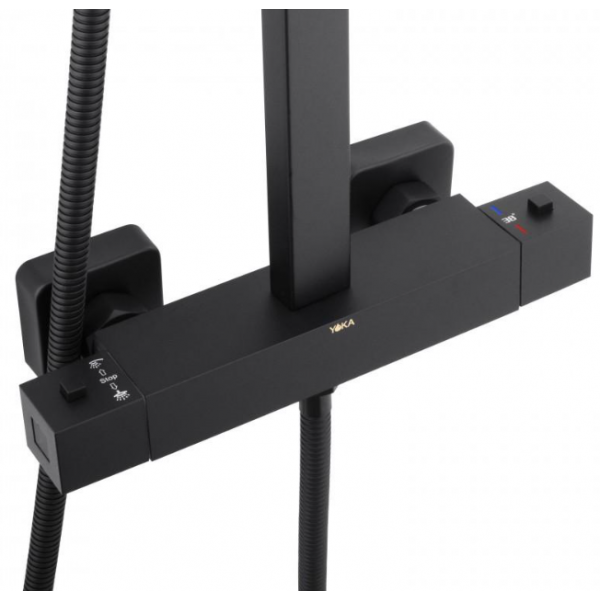 Душевой гарнитур YOKA GOBA 25 BLACK с термостатом *