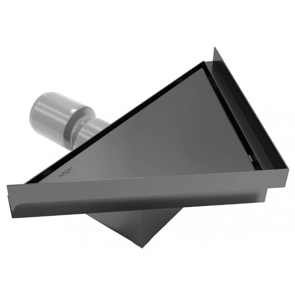 Трап для душу MEXEN FLAT 20x20 BLACK чорний кутовий *