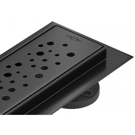 Трап для душу MEXEN FLAT 50 M12 BLACK 360 ° чорний