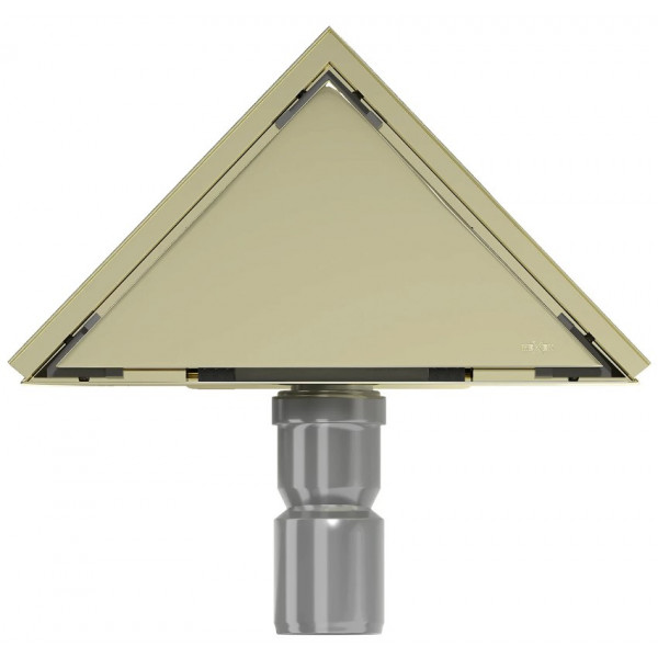 Трап для душу MEXEN FLAT 20x20 GOLD золотий кутовий *