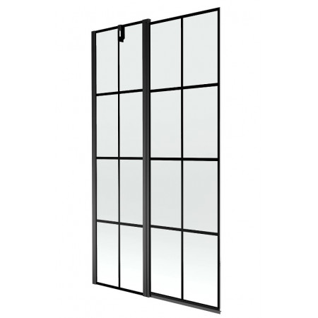 Шторка для ванни MEXEN FLIP-2 100 BLACK рухома
