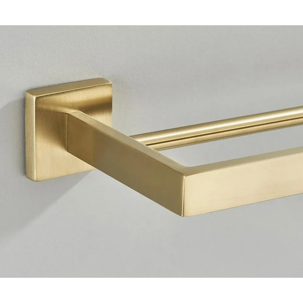 Вішалка подвійна для рушника REA ERLO 02 BRUSHED GOLD