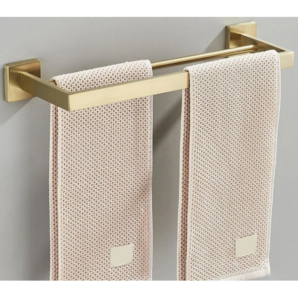 Вішалка подвійна для рушника REA ERLO 02 BRUSHED GOLD