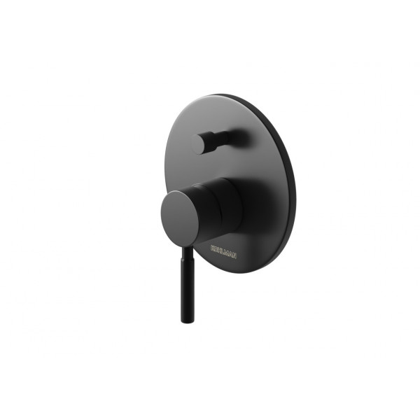 Змішувач для ванни та душу KOHLMAN ROXIN BLACK + BOX прихованого монтажу