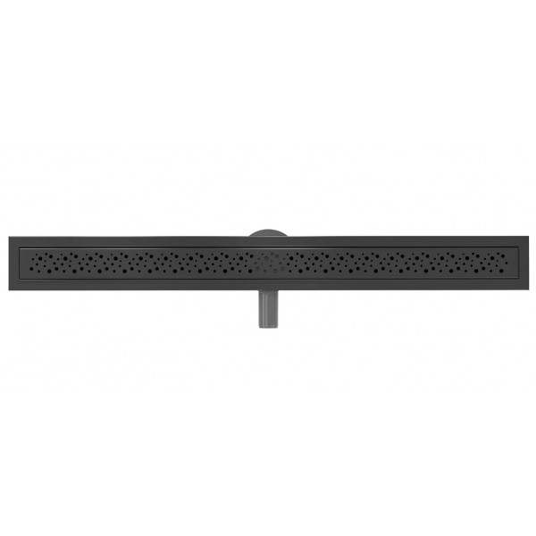 Трап для душу MEXEN FLAT 80 M12 BLACK 360 ° чорний