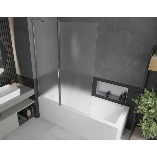 Шторка для ванни MEXEN FLIP 120 MATT CHROME рухлива