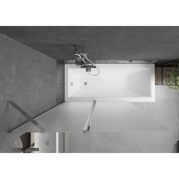 Шторка для ванни MEXEN FLIP 120 MATT CHROME рухлива