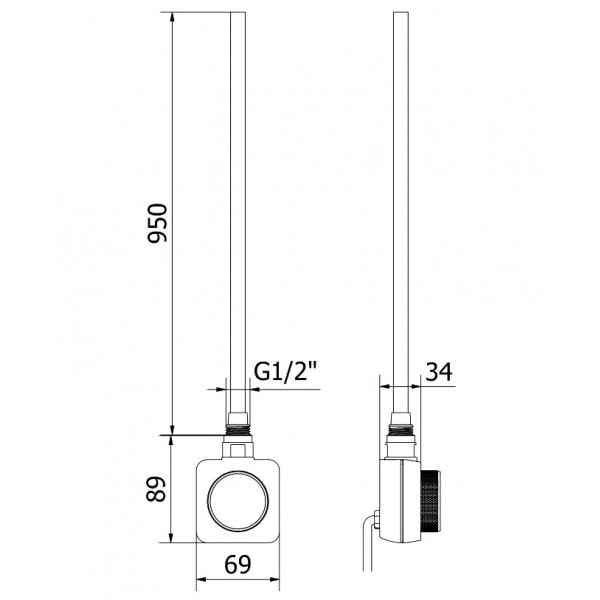 Сушка для рушників MEXEN ARES 180х60 WHITE 1200W електричний 2.0