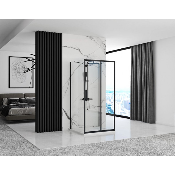 Душова кабіна REA RAPID SLIDE 120х90 BLACK пристінна