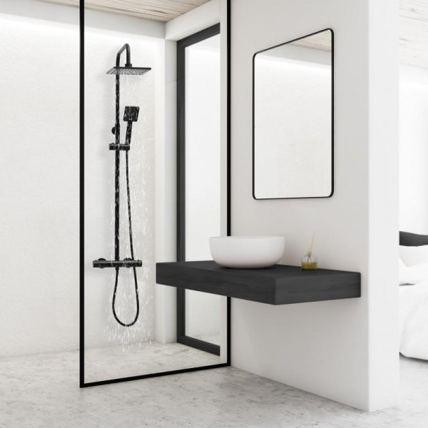 Душовий гарнітур YOKA FLOVA 20 BLACK з термостатом