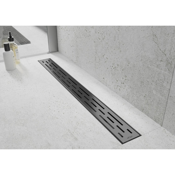 Трап для душу MEXEN FLAT 90 M01 BLACK 360° чорний