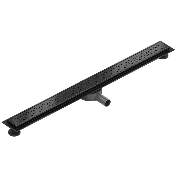 Трап для душу MEXEN FLAT 80 M12 BLACK 360 ° чорний