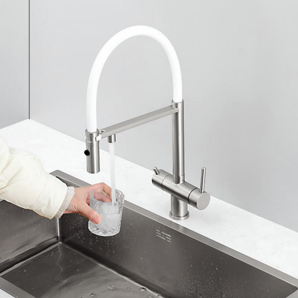 Кухонний змішувач Fabiano FKM 3130 Inox White 8231.403.1932