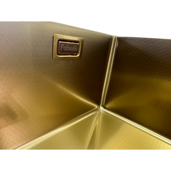 Нерж. мийка Fabiano Quadro 49 Celldecor Nano Gold 8216.401.1698