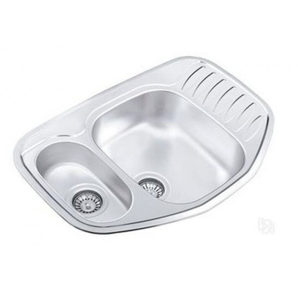 Кухонна мийка Fabiano 78x51 кут. з фруктами. декор (0,80) 8211.401.0329