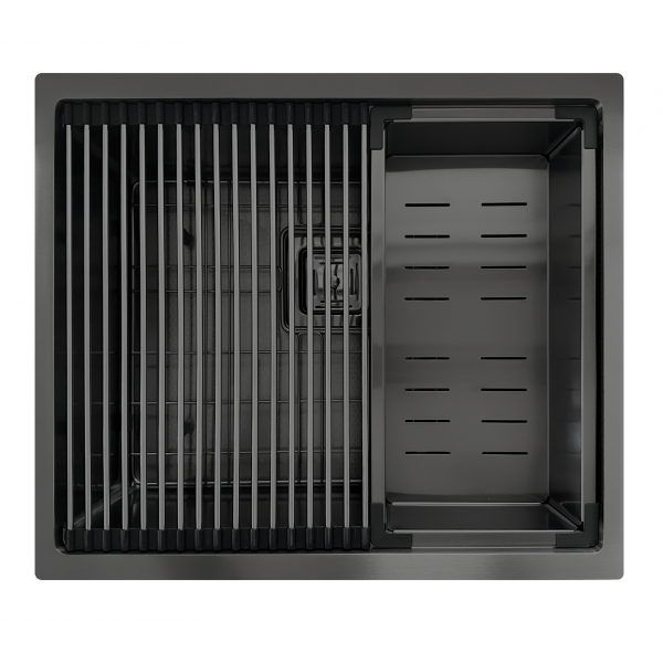 Нержавіюча мийка Fabiano Quadro Center 54 Celldecor Nano Graphite 8216.401.1918