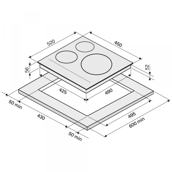 Індукційна панель Fabiano SIH 540 iNV 8122.416.1904