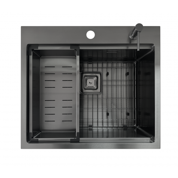 Нержавіюча мийка Fabiano TOP Center 57 Celldecor Nano Graphite 8216.401.1940
