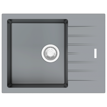 Гранітна мийка Fabiano Classic 65x50 Grey Metallic 8221.301.1623