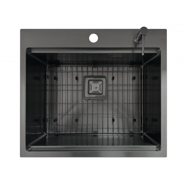 Нержавіюча мийка Fabiano TOP Center 57 Celldecor Nano Graphite 8216.401.1940