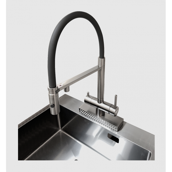 Змішувач кухонний Fabiano FKMC 3124 Inox (Cascad) 8231.403.1544