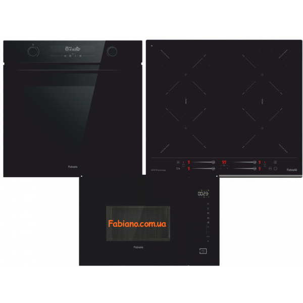 Комплект вбудованої техніки Fabiano Full Black Induction 8500.040.0000